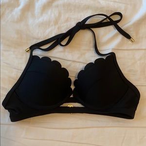 Abercrombie & Fitch Push Up Scalloped Bikini Top